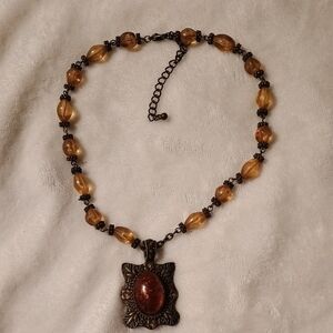 Amber Beaded Necklace